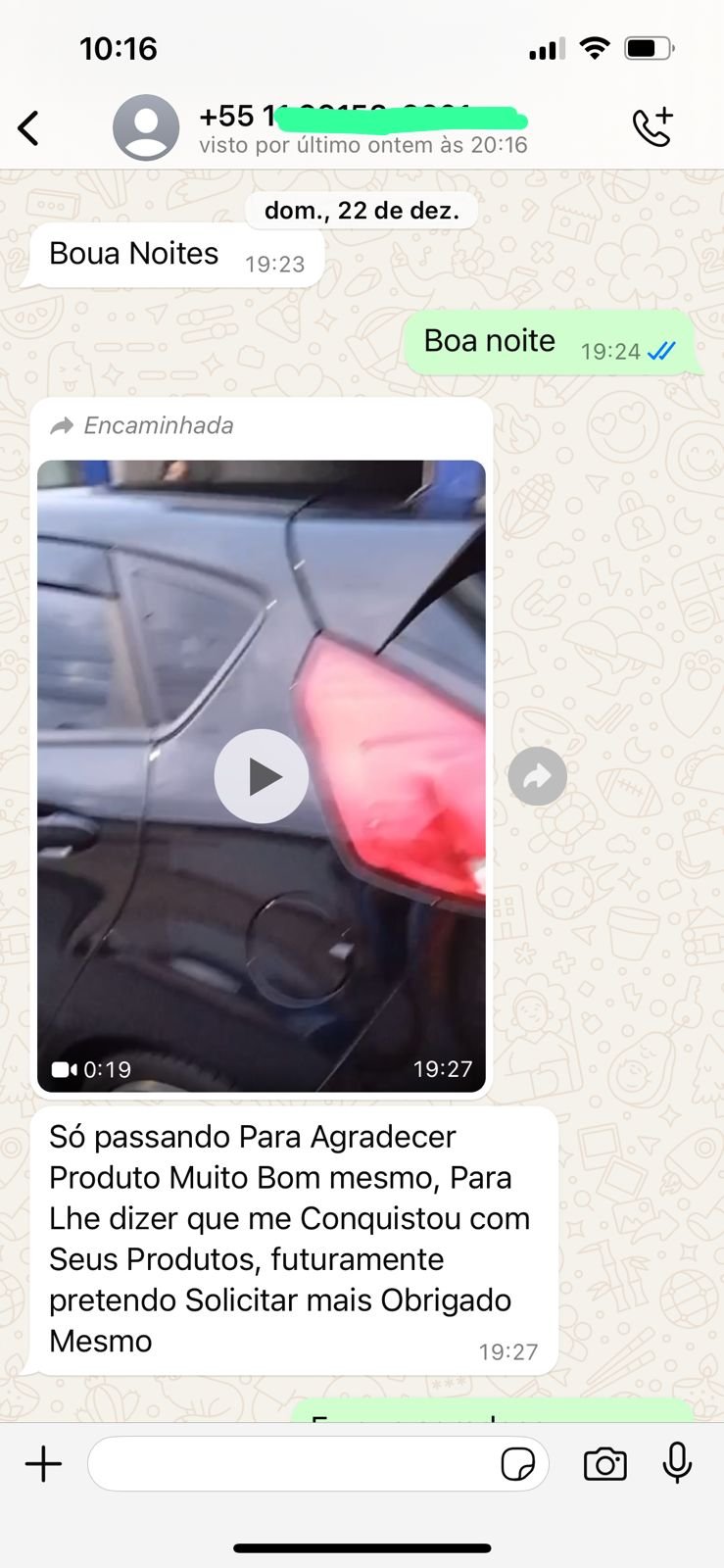 Depoimento WhatsApp